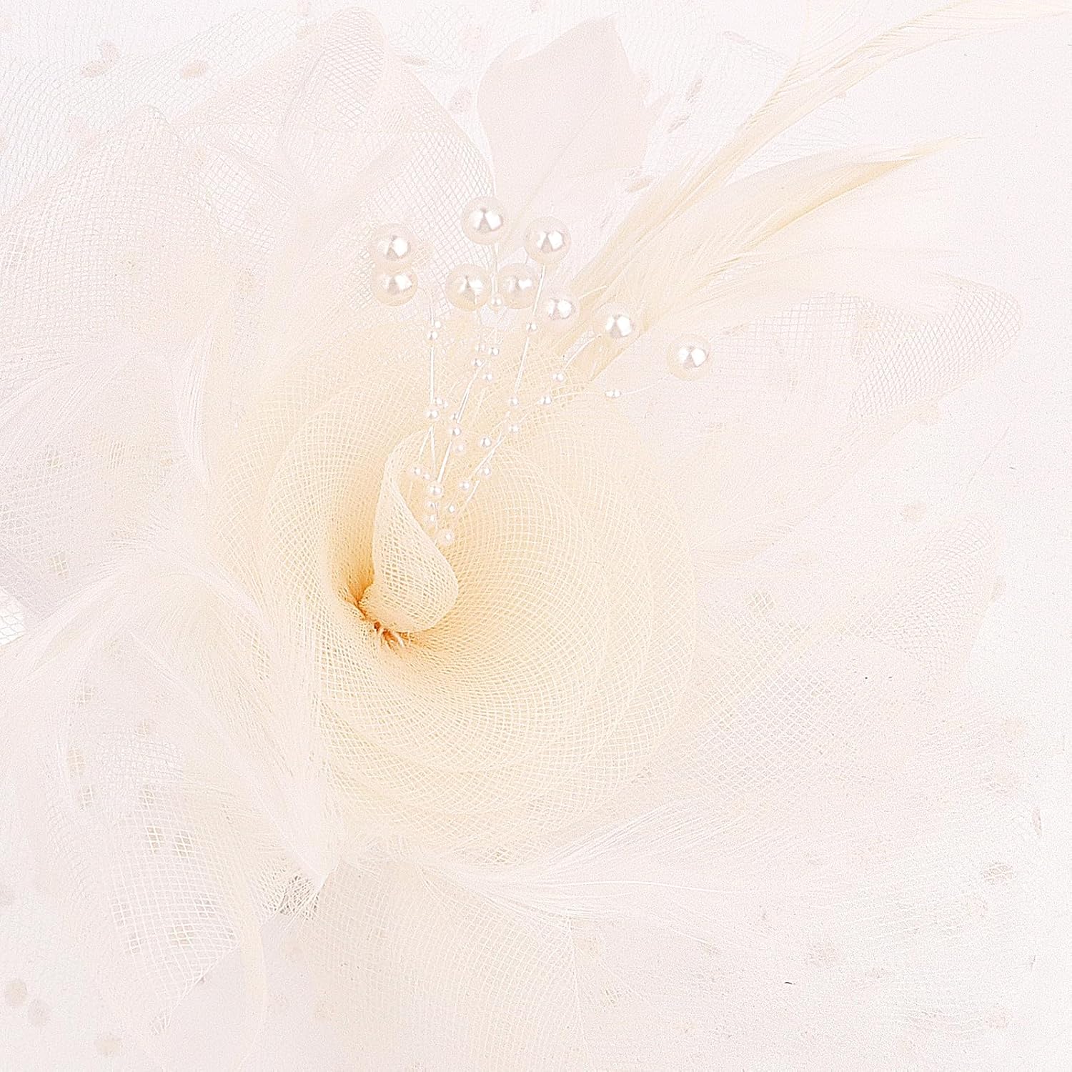 Fascinators Hats for Women Tea Party Flower Pearl Feather Wedding Fascinator Hat Derby Hats for Women Girls - Image 6