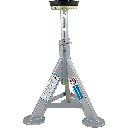 Esco 10498 Jack Stand, 3 Ton Capacity, Silver