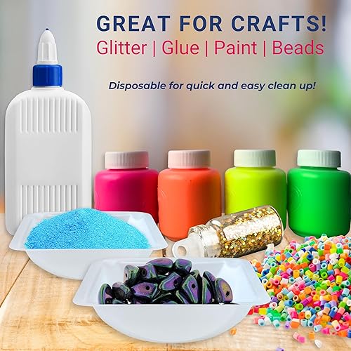 Miniatura 7 de Pure Ponta Weigh Boats Medium  Paquete de 125 bandejas de plástico desechables de 34fl oz para pesar y mezclar líquidos y polvo con diseño de