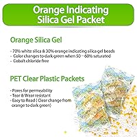 Vista 2 de Paquete de 600 desecantes de 0.18 oz, indicadores de paquetes de gel de sílice, absorbentes de humedad seguros para alimentos, paquetes de sílice