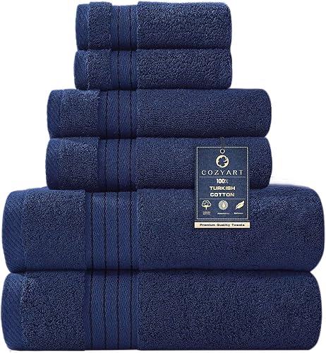 COZYART Juego de 2 toallas de baño para baño, 2 piezas, 27 x 54 pulgadas, 100% algodón, súper suaves, absorbentes, duraderas, 650 GSM, para uso COZYART Juego de 2 toallas de baño para baño, 2 piezas, 27 x 54 pulgadas, 100% algodón, súper suaves, absorbentes, duraderas, 650 GSM, para uso