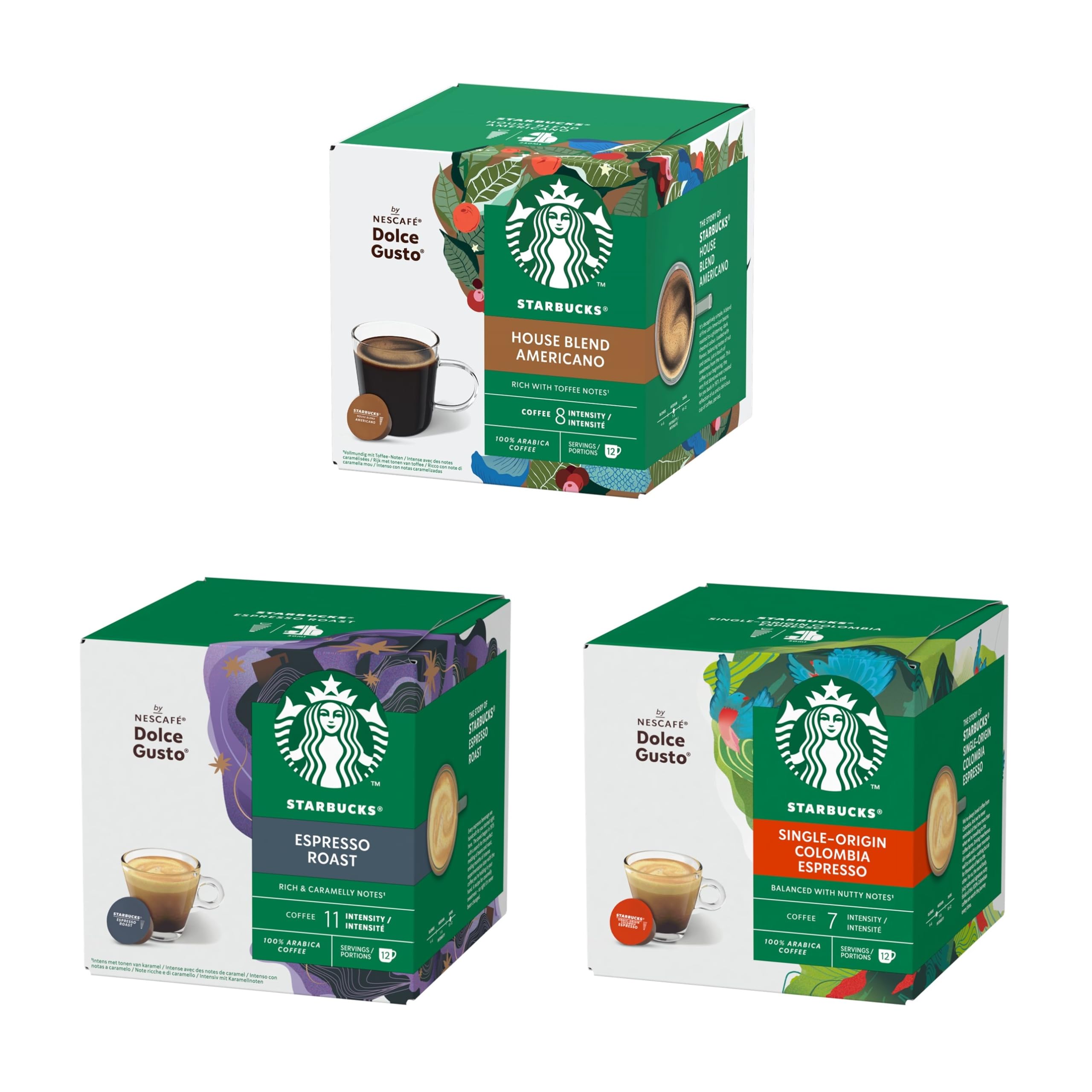 Nescafé Dolce Gusto Kapsułki Kawy Czarna 72 Sztuk Zestaw Amazon Exclusive