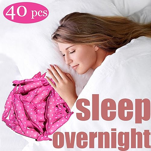 Miniatura 9 de 40 piezas de rodillos de pelo suave para dormir almohada esponja rodillos de pelo manchas sin calor sueño en rizadores de pelo grandes durante la