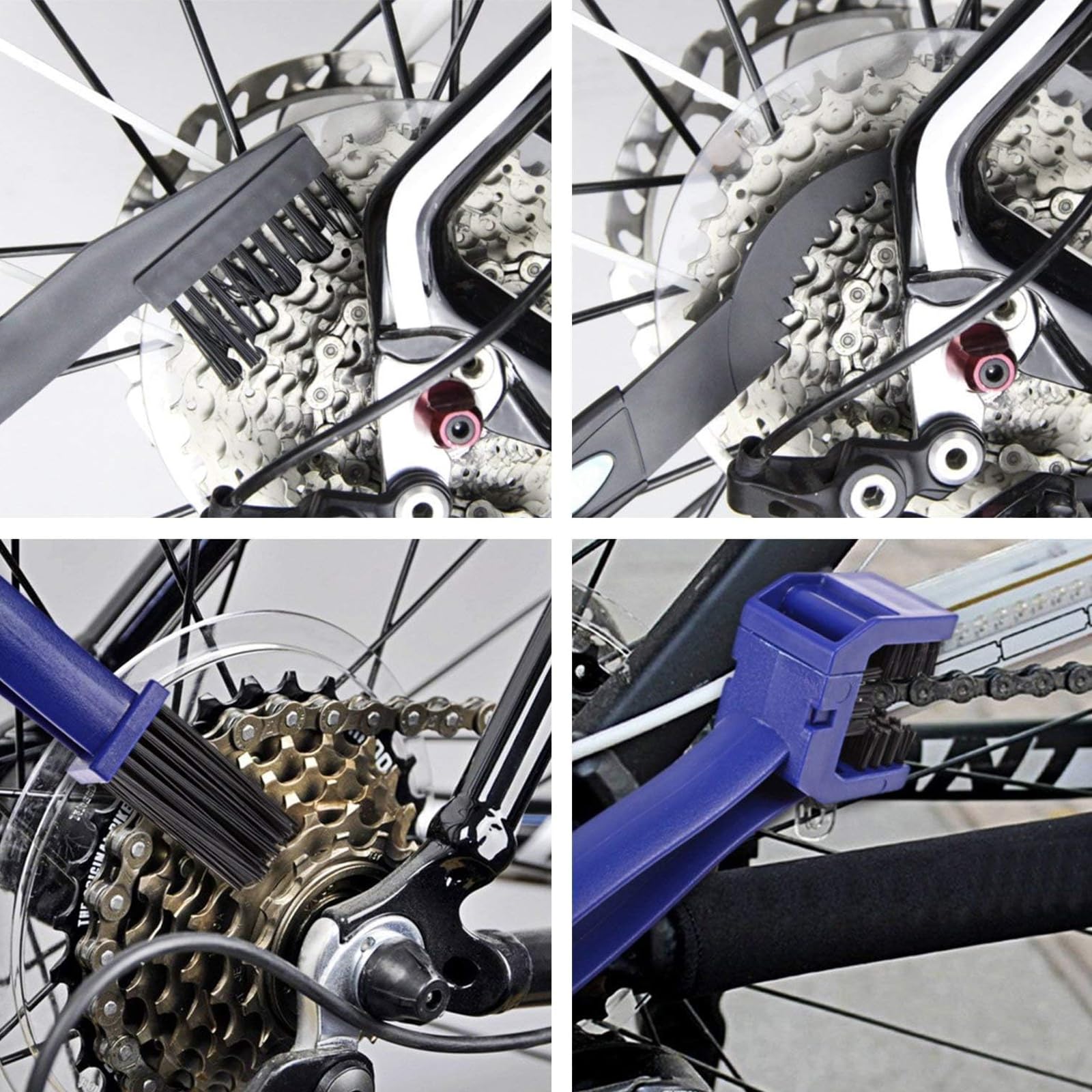 Fahrrad Kettenreinigungsgerät Kit – Reinigungswerkzeug Set mit Bürsten für Fahrradkette, MTB & Rennrad, schnelle & gründliche Reinigung
