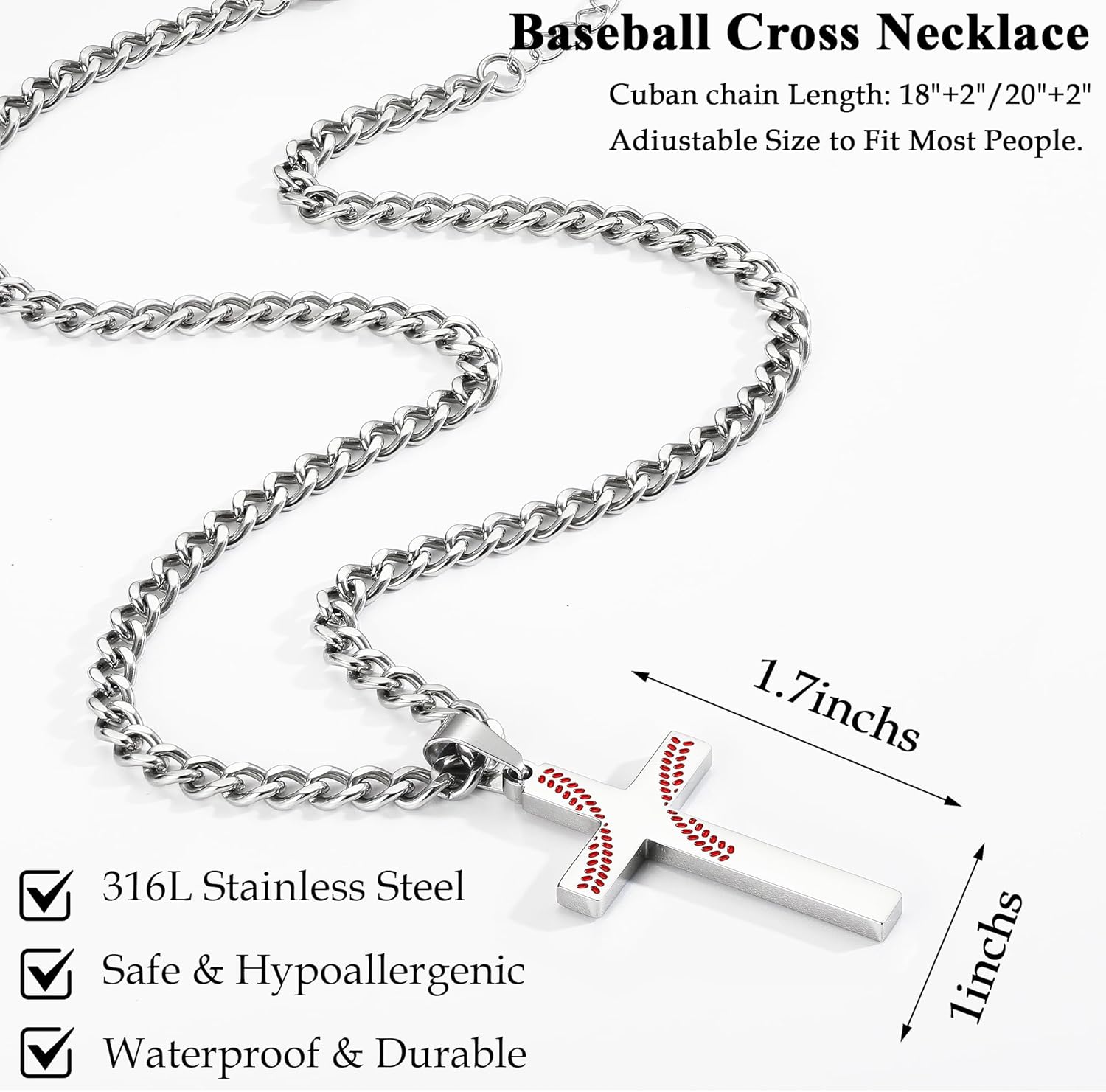Best Men's‌ Necklace - Avotto 316L Stainless ⁣Steel Cross Chain Review