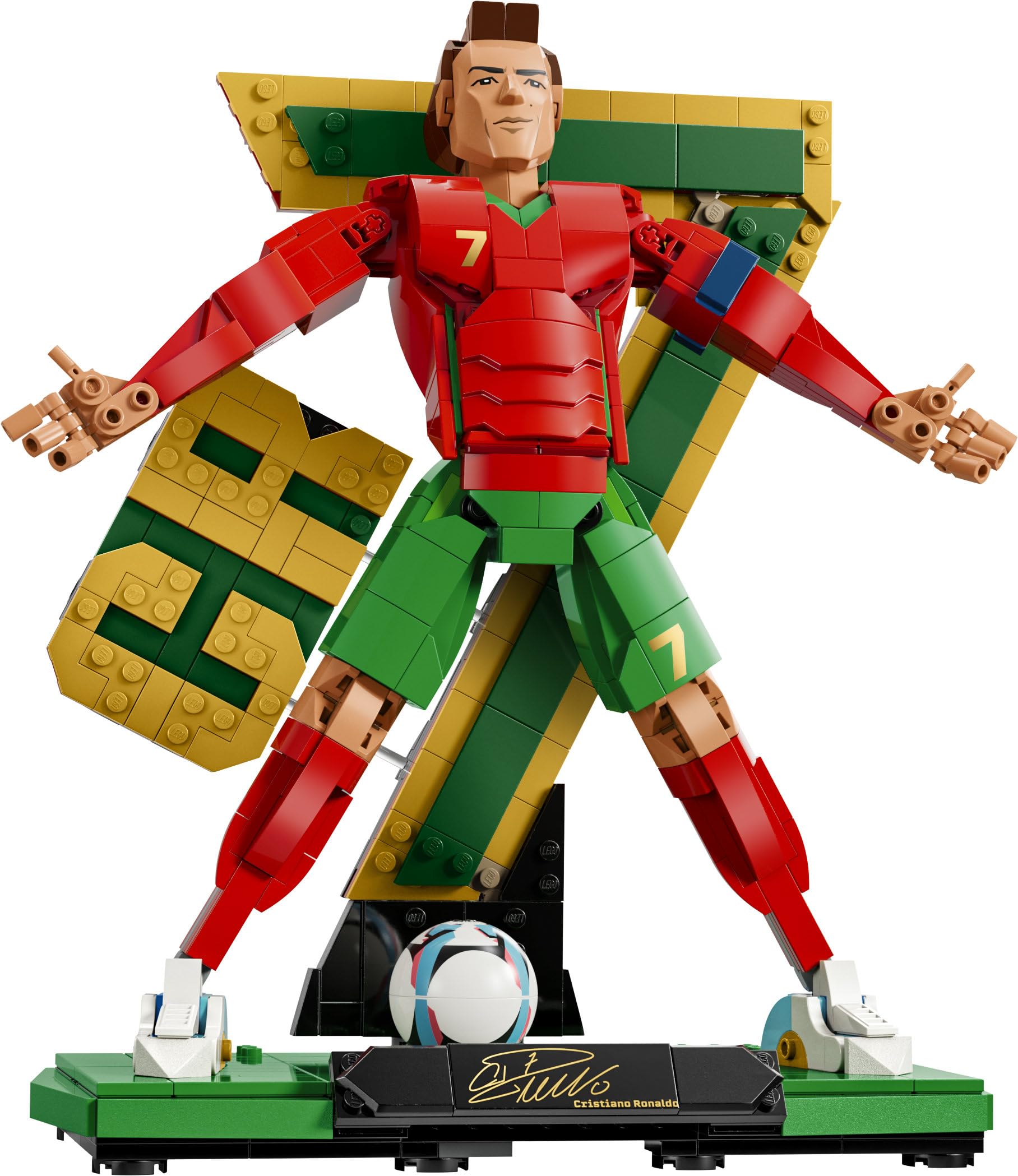 LEGO Editions Cristiano Ronaldo – Leggenda del Calcio Giocattolo - Kit Modellismo Action Figure 3D da Esposizione - Decorazione Cameretta -Regalo per Bambini e Bambine da 12 Anni e Fan Adulti - 43016