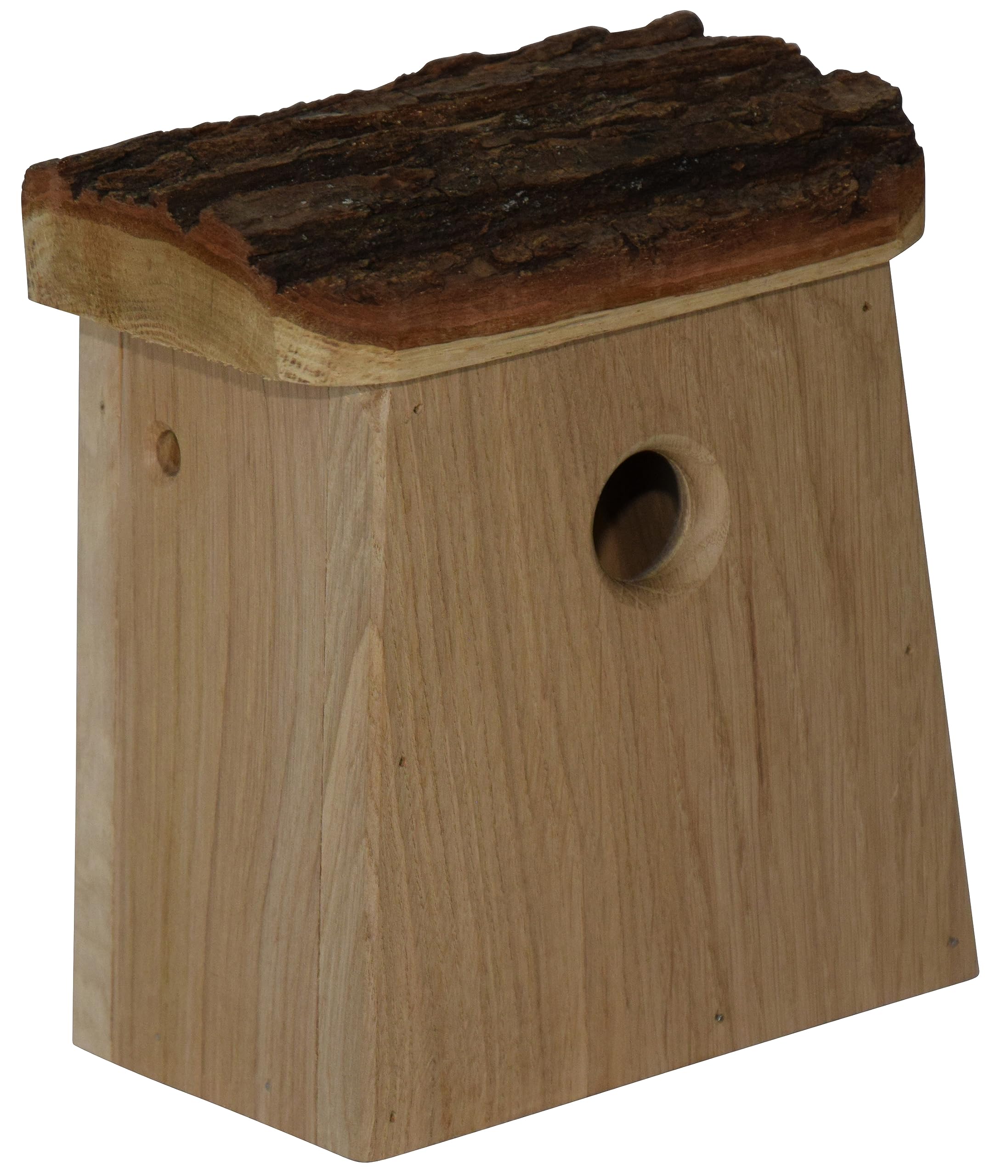 Dehner Natura Premium Birga - Caja Nido para pájaros Silvestres (16 x 32,5 x 20,5 cm, Orificio de Entrada de 32 mm, Madera de Pino certificada FSC, Color Natural