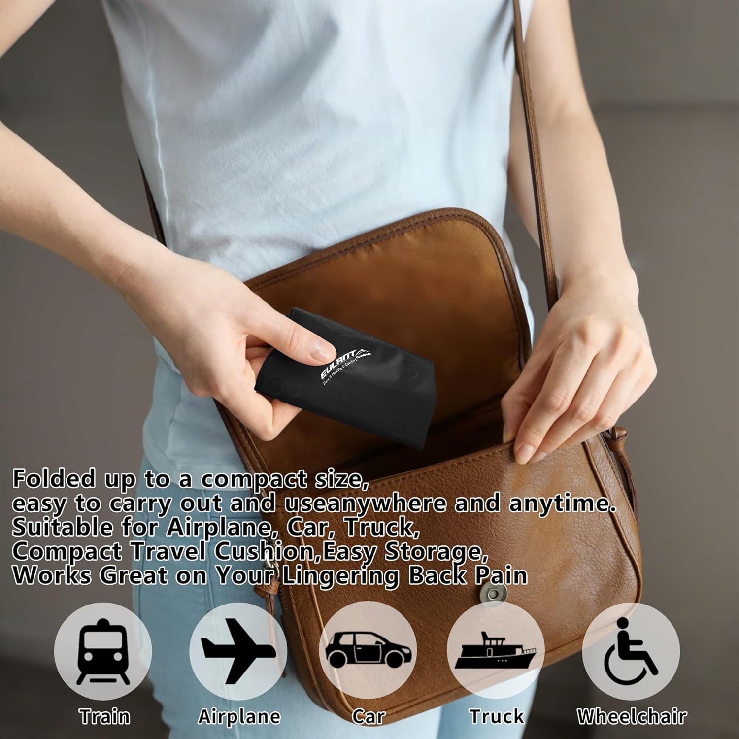 EULANT Portable Inflatable Seat Cushion for Pressure Relief,Waffle Square Cushions for Pressure Sores Chair,Lightweight Air Seats Chair Pads Home Wheelchairs Car Airplanes(1 Pack) - Image 5