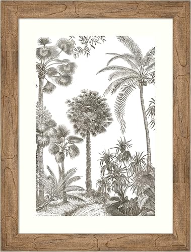 Miniatura 16 de Amanti Art Lienzo decorativo para pared enmarcado de 24 x 18 pulgadas, diseño de oasis de palma I de Wild Apple, arte de pared tropical, decoración