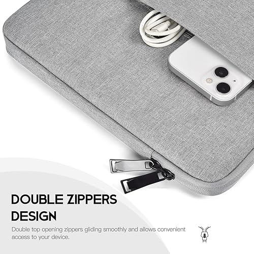 Vista 148 de Funda impermeable para laptop HP Envy 17/HP Pavilion 17/Omen 17, Acer Predator 17/Aspire 17.3, Dell Inspiron 17, Lenovo, HP, MSI GS75, bolsa Gris