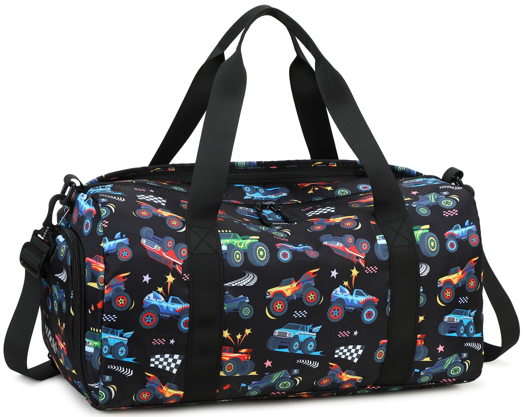 BTOOP Kids Overnight Bag for Boys Small Soccer Sports Gym Bags Duffle Tote With Shoe Compartment Toddler Weekender Sleepover Bags for Travel (