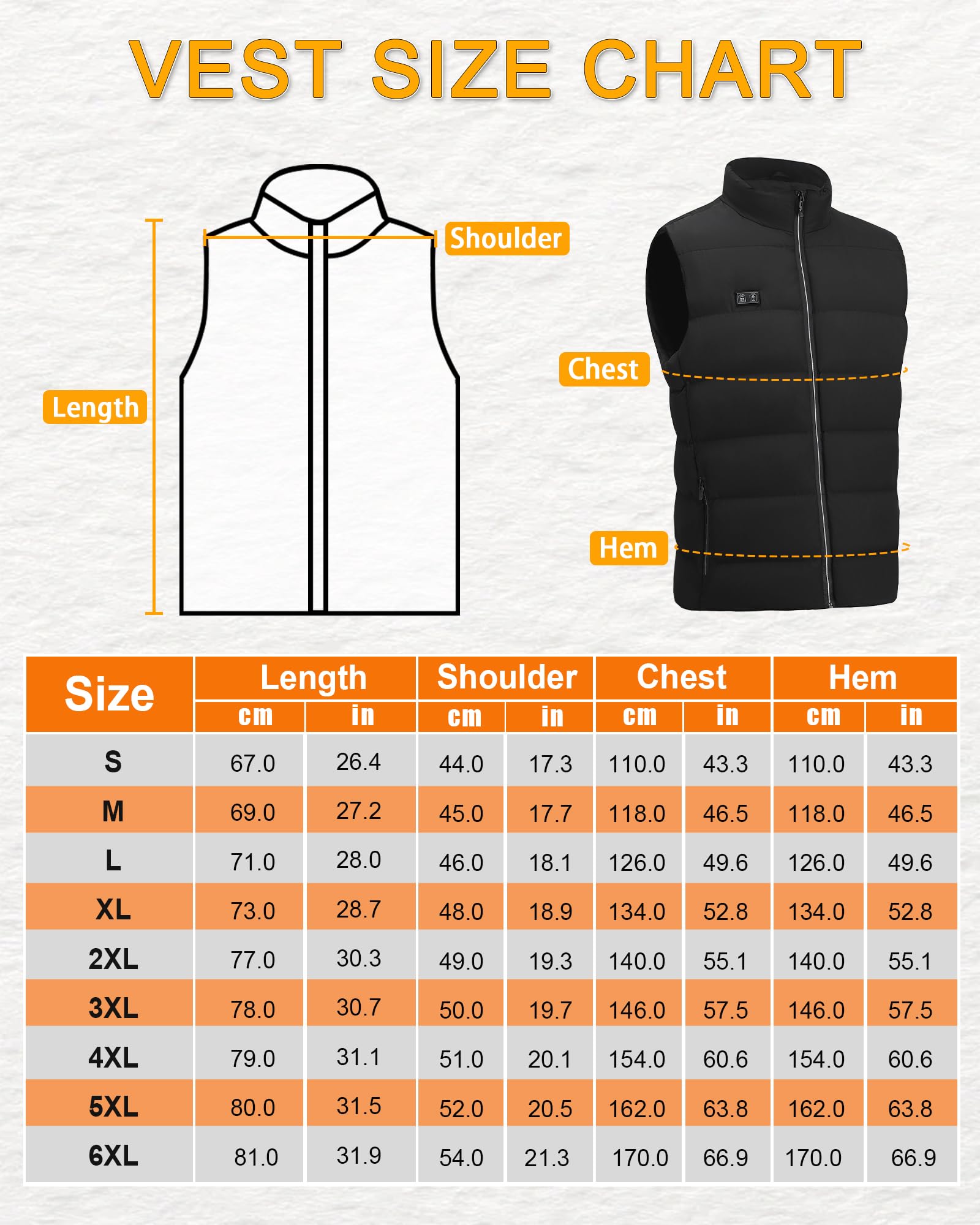 Gilet riscaldato elettrico da uomo: gilet riscaldato USB con 3 temperature regolabili, 15 zone di riscaldamento, batteria da 16000 mAh, giacca riscaldante invernale calda per attività all'aperto
