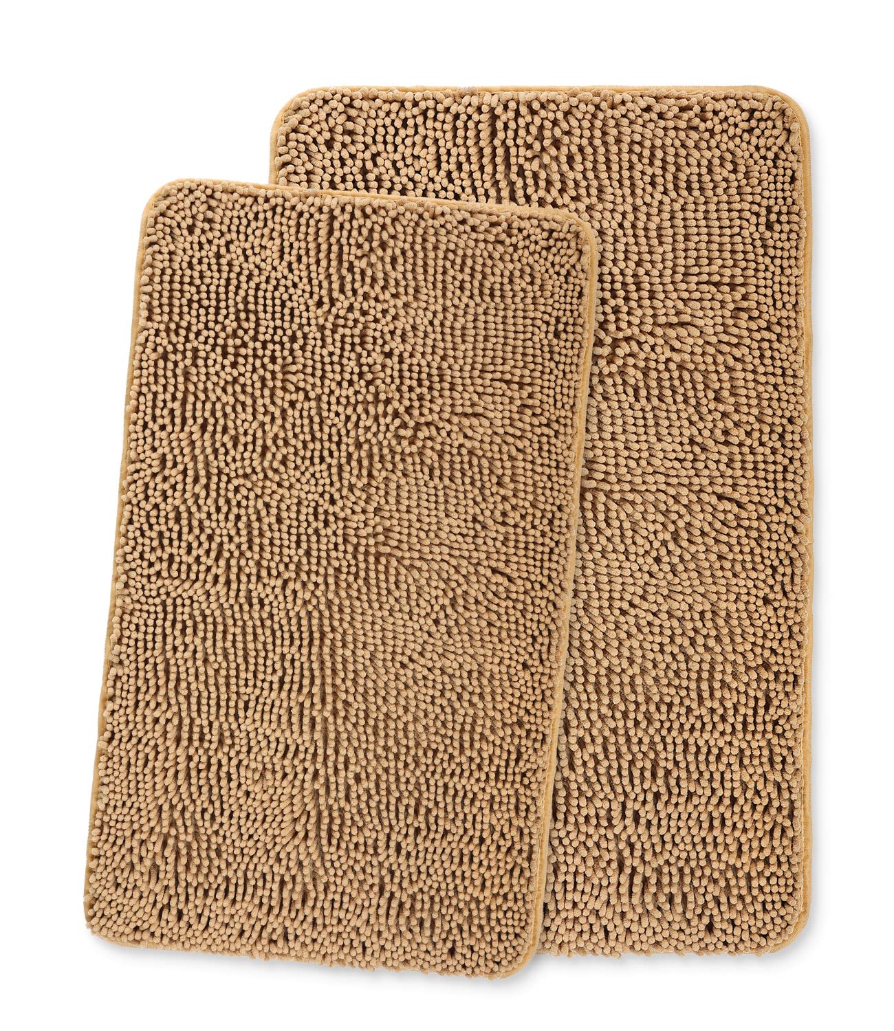 Amazon.com: Yeaban Tan Bathroom Rugs Sets 2 Piece – Thick Chenille Bath ...