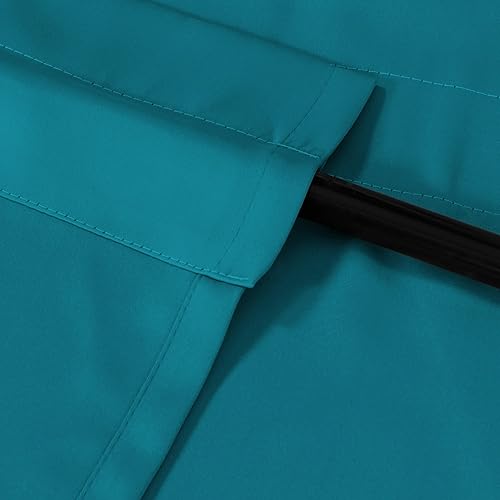 Miniatura 4 de Turquoize 2 paneles de cortinas opacas para ventanas de cocina, baño, sala de estar, dormitorio, privacidad, bolsillo para barra, cortinas cortas