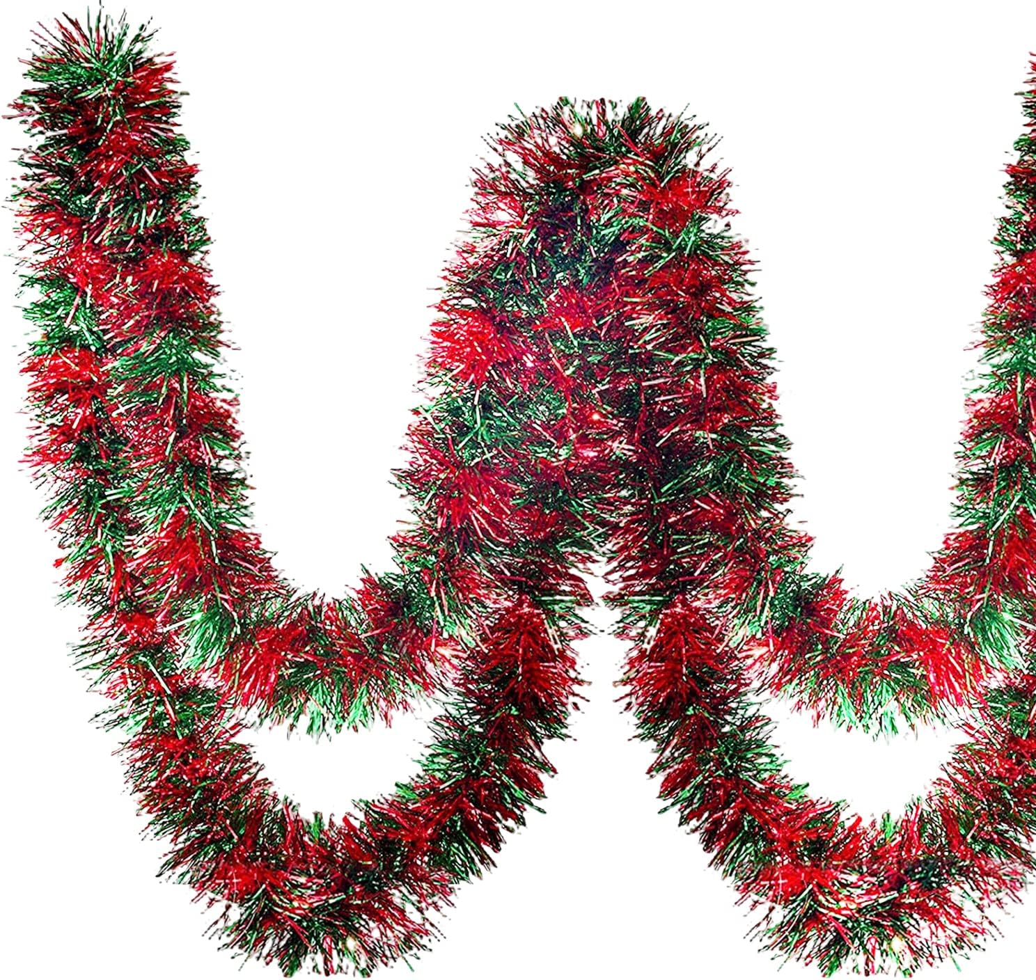 10M Christmas Decorations Tinsel Garlands Chunky Tinsel Ornament for