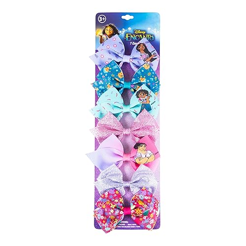 Miniatura 8 de LUV HER Disney Stitch - Lazos para el cabello, paquete de 7 lazos de 4 pulgadas, juego de regalo de accesorios para el cabello, clip de cocodrilo, a