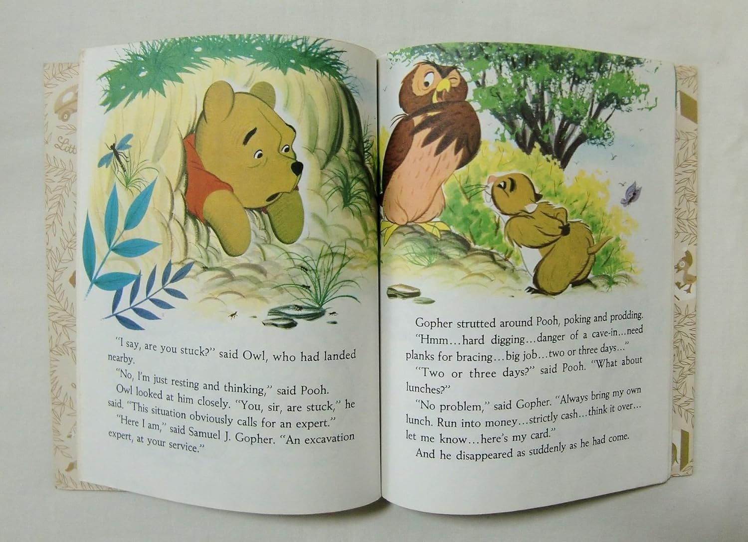 Amazon クマのプーさんとゴーファー Walt Disney Presents Winnie The Pooh Meets Gopher リトル ゴールデン ブック 洋書絵本 古本 1970 80年代 ディズニー 通販