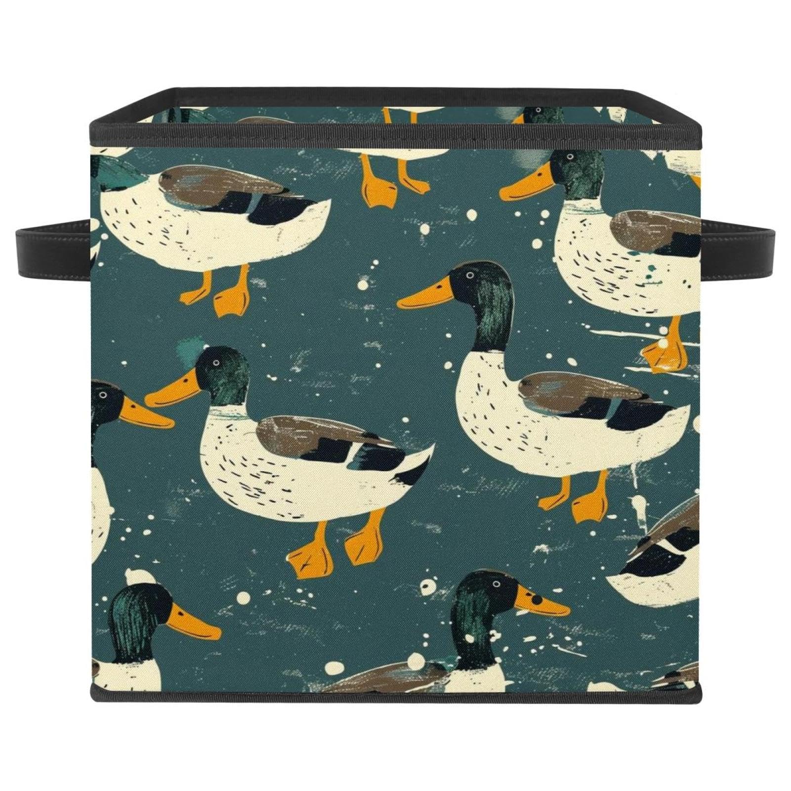 Boîte de rangement canard en tissu Oxford 28cm cube pliable