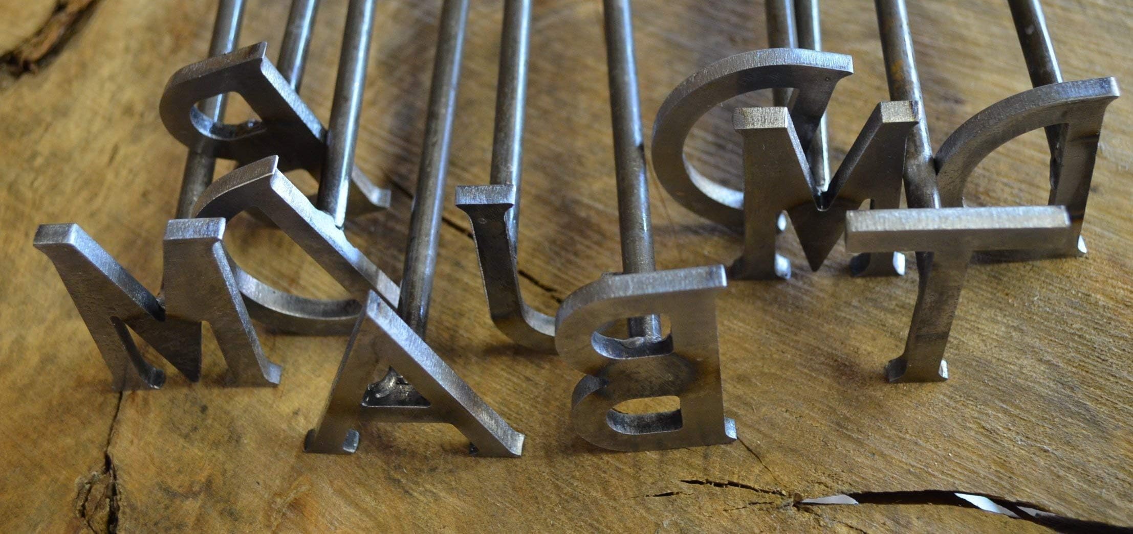 Set of 10 Custom Order Single Initial Branding Irons - wedding party gift