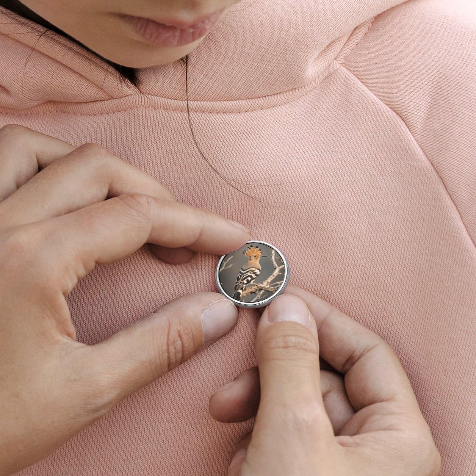 Pines de solapa de abubilla personalizados de 1 pulgada para trajes, broches divertidos para hombres y mujeres, insignias vintage para bolsos, chaquetas, mochilas, sombreros, botones, colección de in