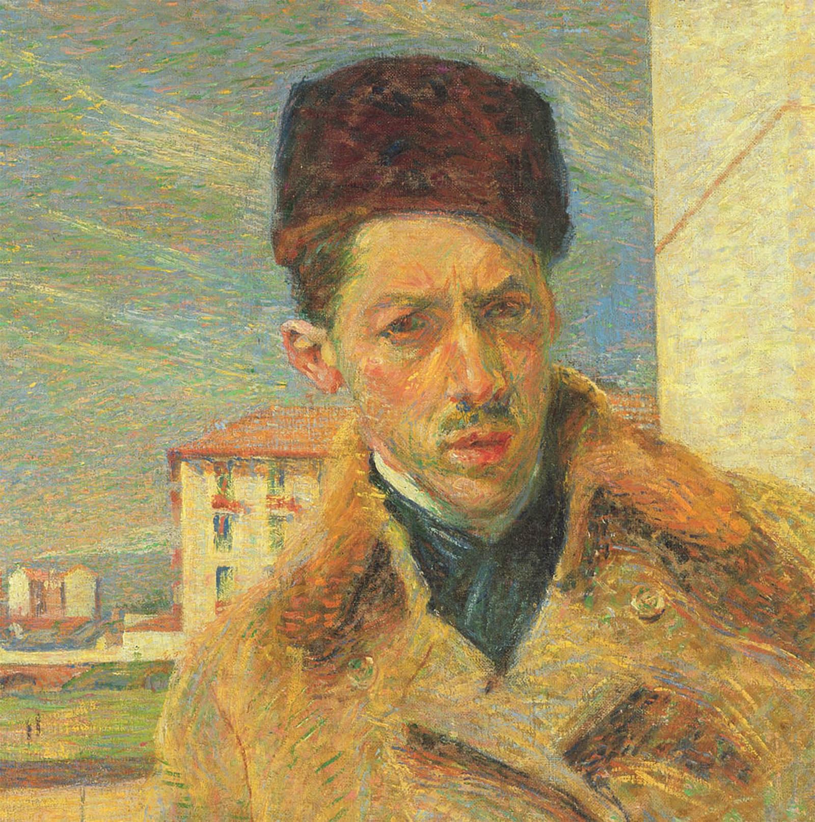 ARTXLXXBN Famous Prints Artwork Pictures Poster Painting Art Self Portrait by Umberto Boccioni Artwork Landscape Pictures for Home Decor 60x90cm