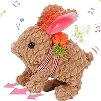 Vista 45 de Hopearl - Pollo caminante, mascota, gallo, pollito, juguete de peluche interactivo electrónico, granja, animales animados, regalos para niños