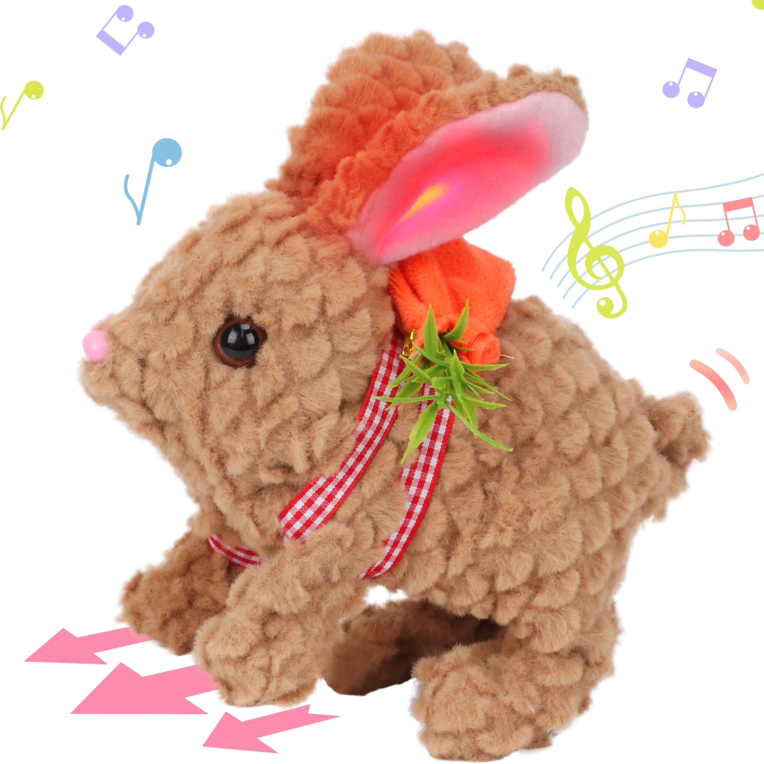 Amazon.com: Hopearl Hopping Rabbit with LED Ears Carrot Backpack