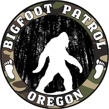 Oregon Bigfoot Patrol Decorative Car Truck Decal Window Sticker Vinyl Die-Cut Vacation Travel Souvenir X-File Unexplained Mysteries Space Ship UFO Flying Saucer Cryptid Sasquatch