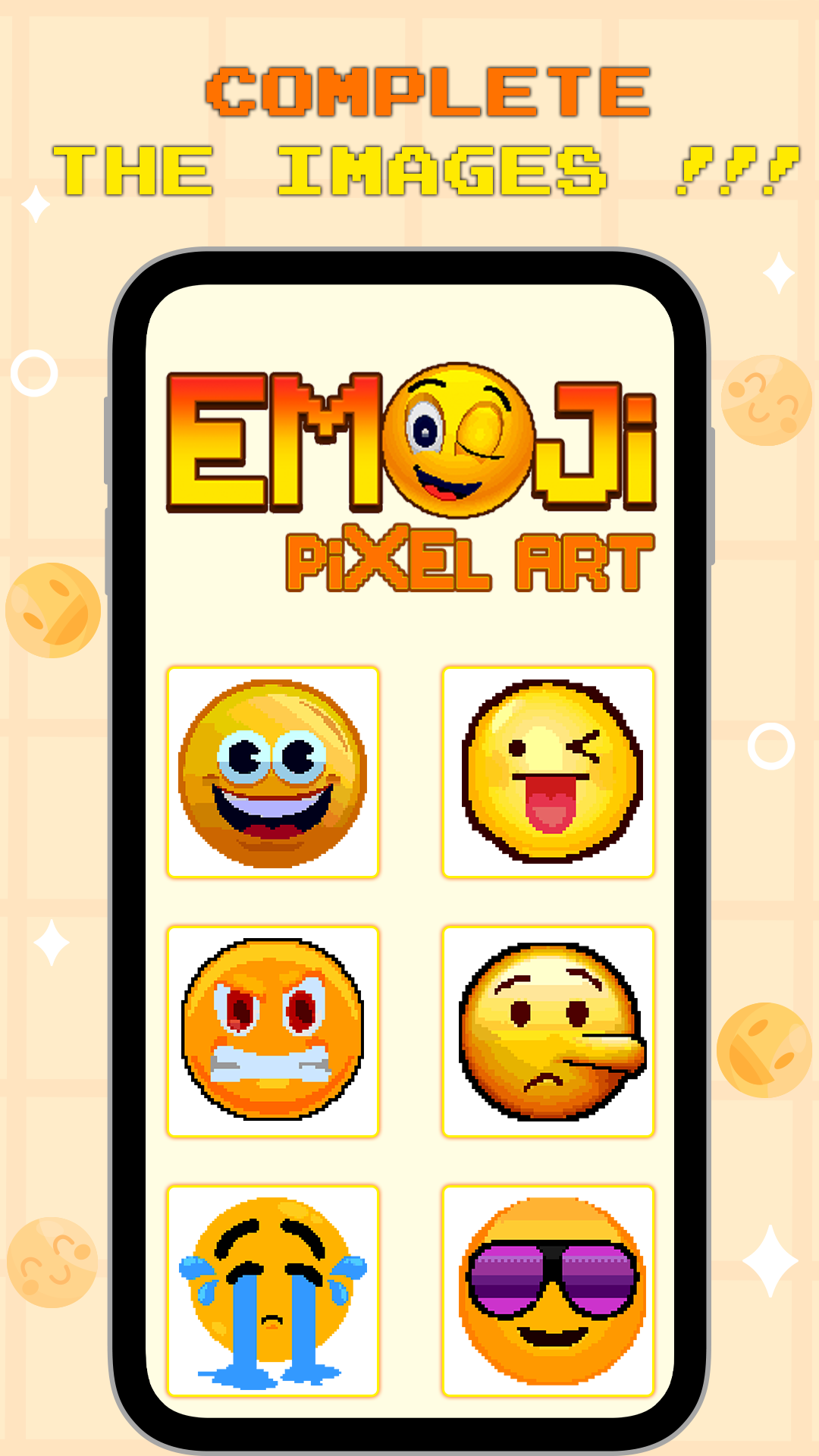 Emoji Pixel Art Paint by Number Coloring Games For Kids