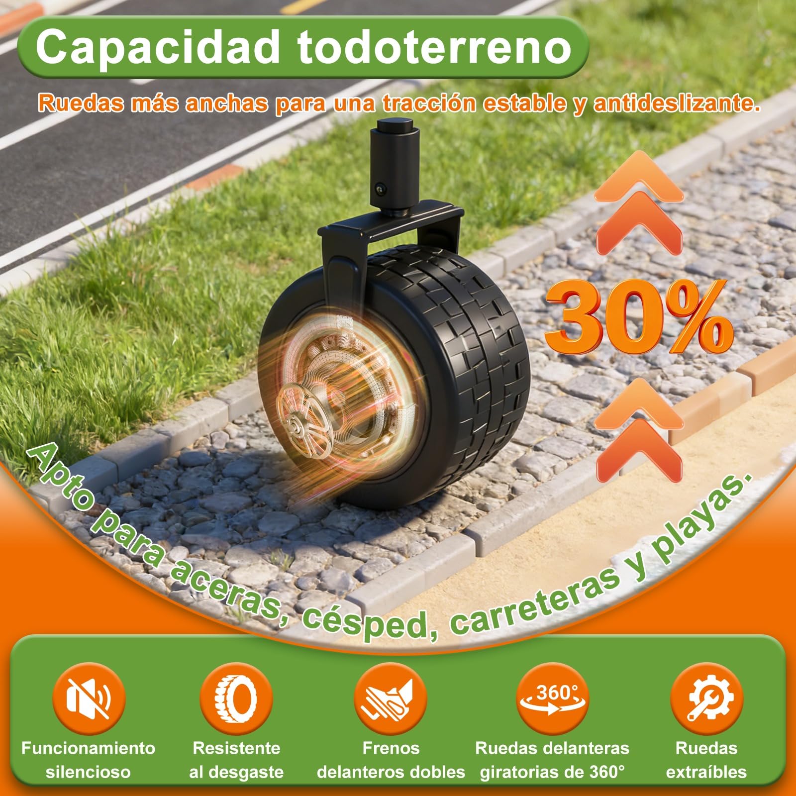 Devoko Carro Playa Plegable con Ruedas | 260L con Freno | Carrito Playa Plegable hasta 200 kg | Asa Ajustable | 3 Entrepiso | Carrito Multiusos Ideal Playas, Compra, Jardín o Camping(Negro)