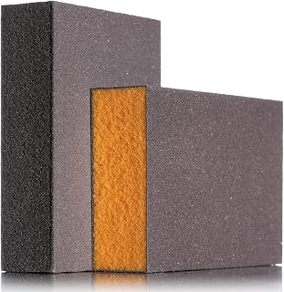 YoiYee Ultra Fine Grit Hand Sanding Block (800-1000 grit), Wet and Dry Sponges Sandpaper, Flexible Sand Cube, Polishing Abrasive Foam Pads for Wood/Metal/Plaster Wall/Car/modelling, 2 Pack