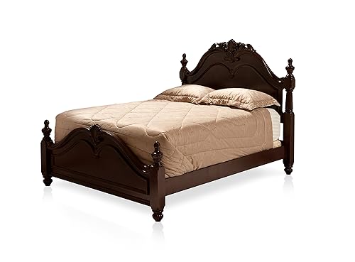 Lurencia English Style Low Poster Bed, Queen, Cherry