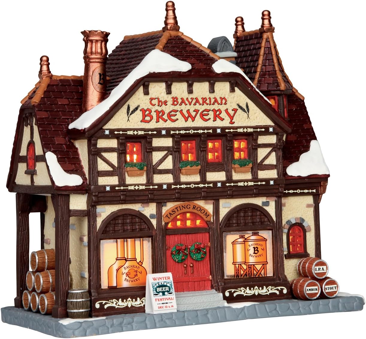 Lemax Bavarian Brewery Porcelain Village Building