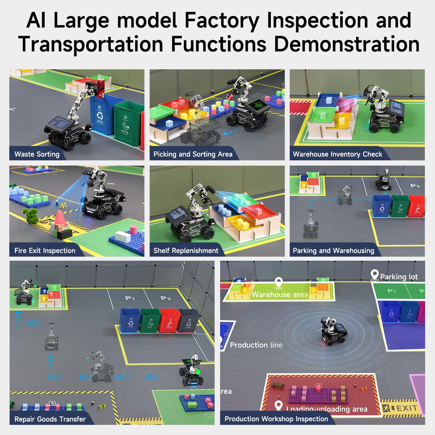 Yahboom ROS Robot Toy Map (Large Model Scene Sandbox+Fence)