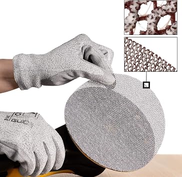 Mirka Abranet 5 Inch 80 Grit Mesh Sanding Discs, Hook and Loop, 10 Pack