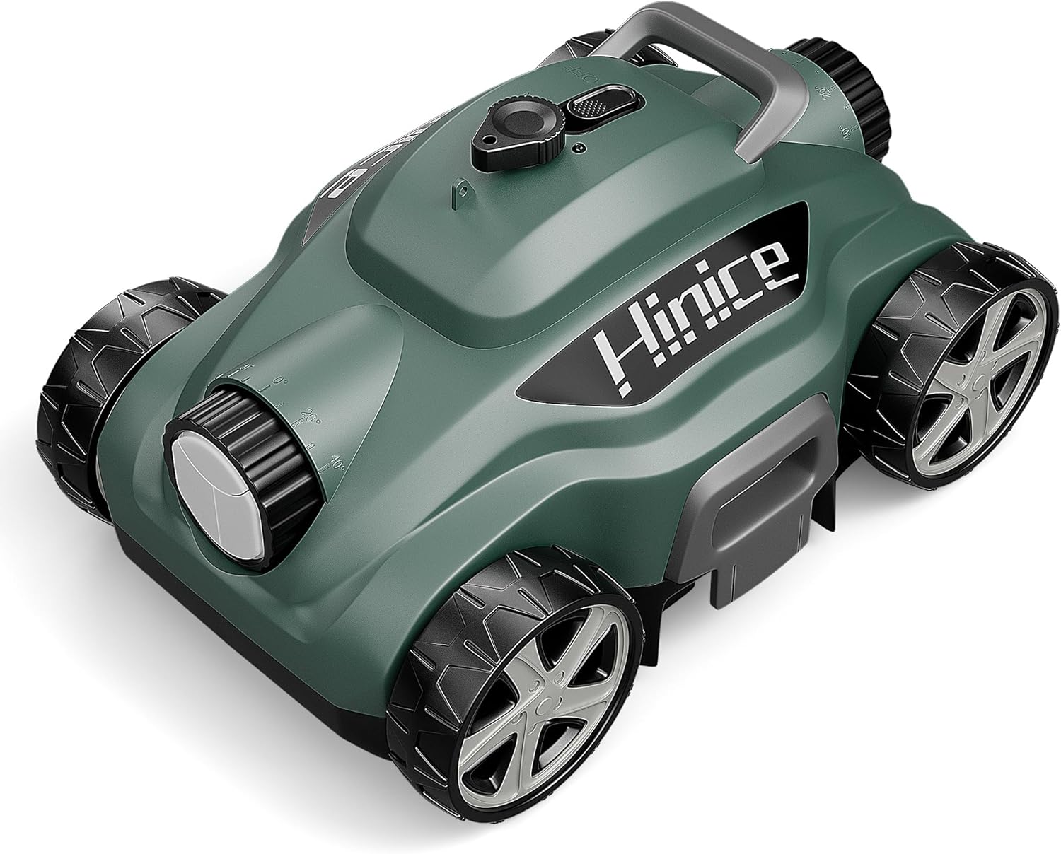 Hinice Pool Cleaner-Cordless Robotic Pool Vacuum for Flat Pool In/Above Ground-Lasts up to 110 minutes-Top Load Filters,Self-Parking,Waterline Cleaning-Perfect for Pools Up to 1076 Sq.ft in Area-Green
