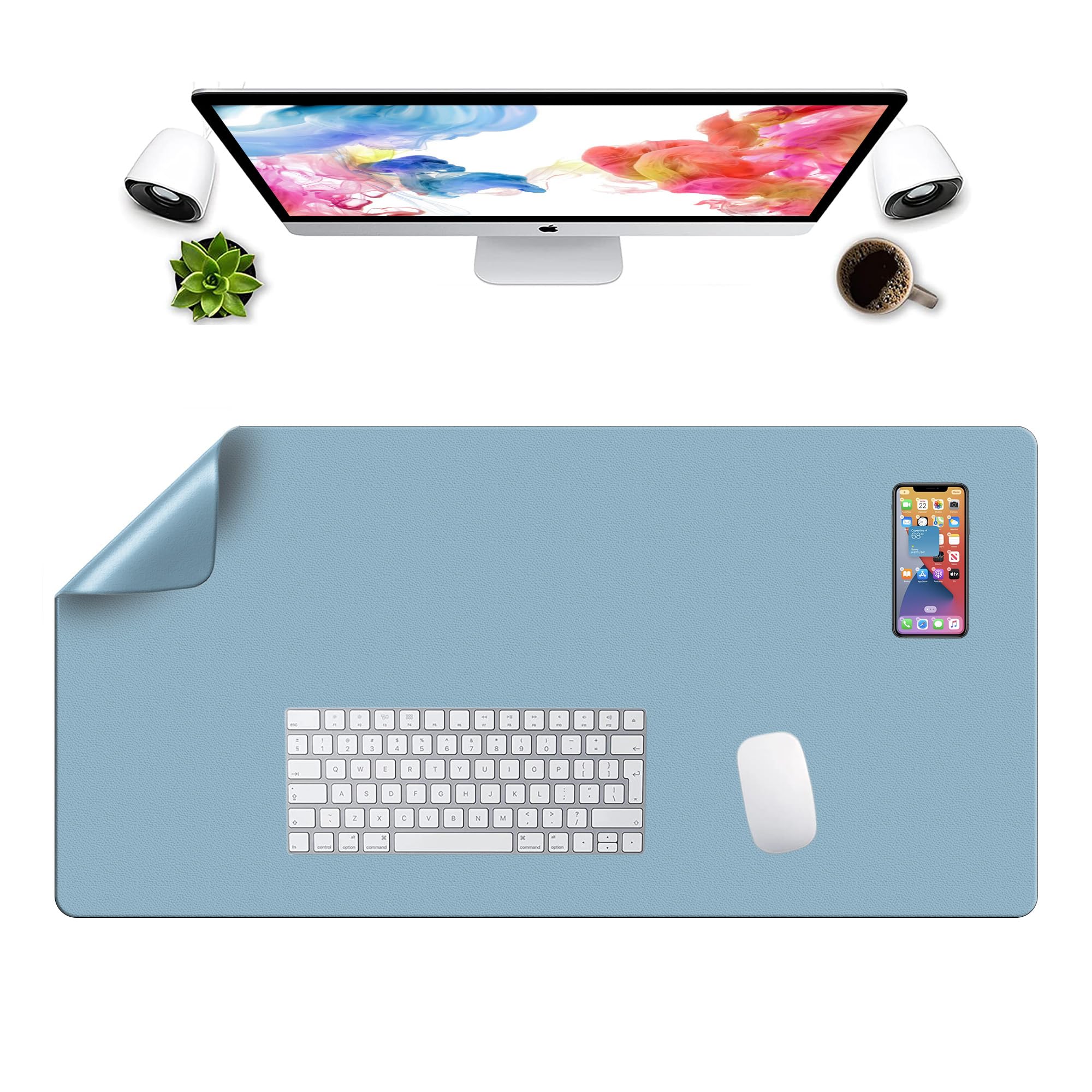 Tapis de souris cuir imperméable pour protéger votre table des rayures - 7