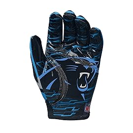 Wilson NFL Stretch Fit Football Gloves - Adult, Carolina Panthers