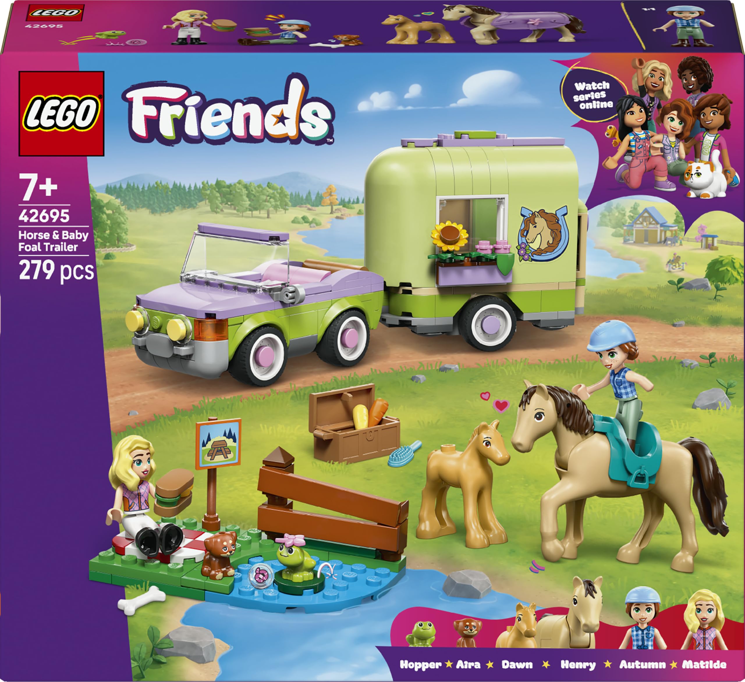 LEGO Friends La remorque du Cheval et du Poulain 42695