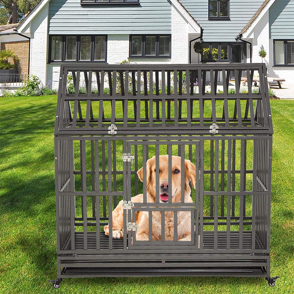 KELIXU 48" Heavy Duty Dog Crate Large Dog cage Dog Kennels and Crates