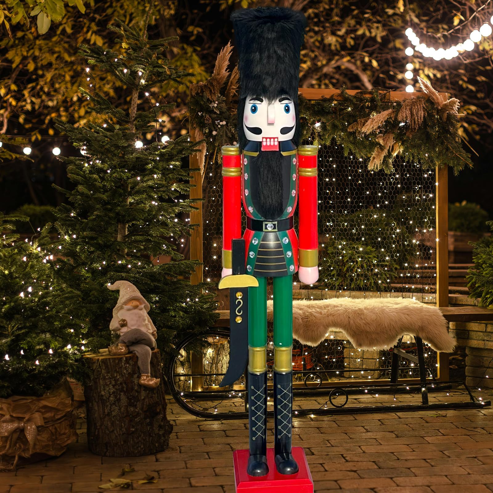 Notenkraker om op te hangen Hector in set van 3 Rood - Kerstballen en kerstversiering