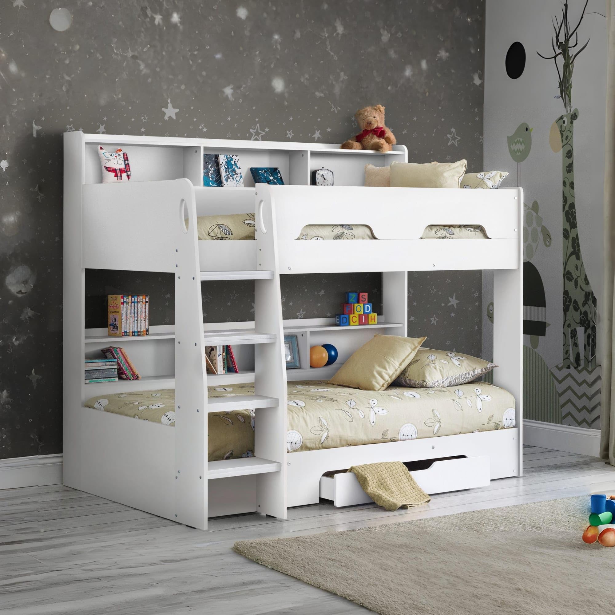 Julian Bowen - Bunk Bed - Single Drawer - White - Small