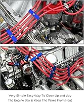 Vista 4 de Kit de separadores de cable de bujía, kit de aluminio separadores de cable de bujía, divisor de cable de enchufe, telares de encendido, separadores