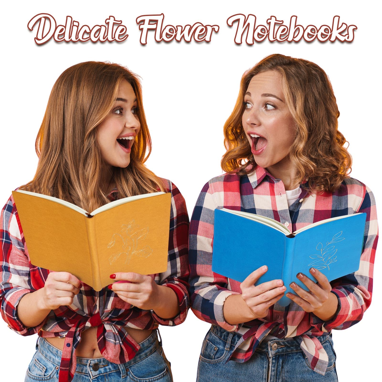 Cholemy Paquete de 10 diarios de escritura floral en espiral a granel lindo cuaderno estético para mujer, tapa dura, cuaderno de cuero A6, cuaderno de rayas universitarias, 200 páginas a rayas para