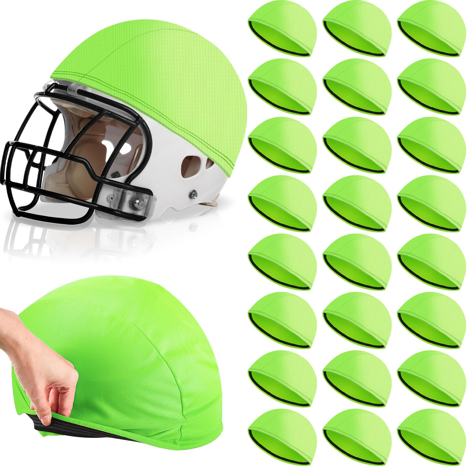 Mindsoft 24 Pieces Football Scrimmage Helmet Cover Helmet Scrimmage Cap for Youth Adult Football Lacrosse Hockey Practice Training