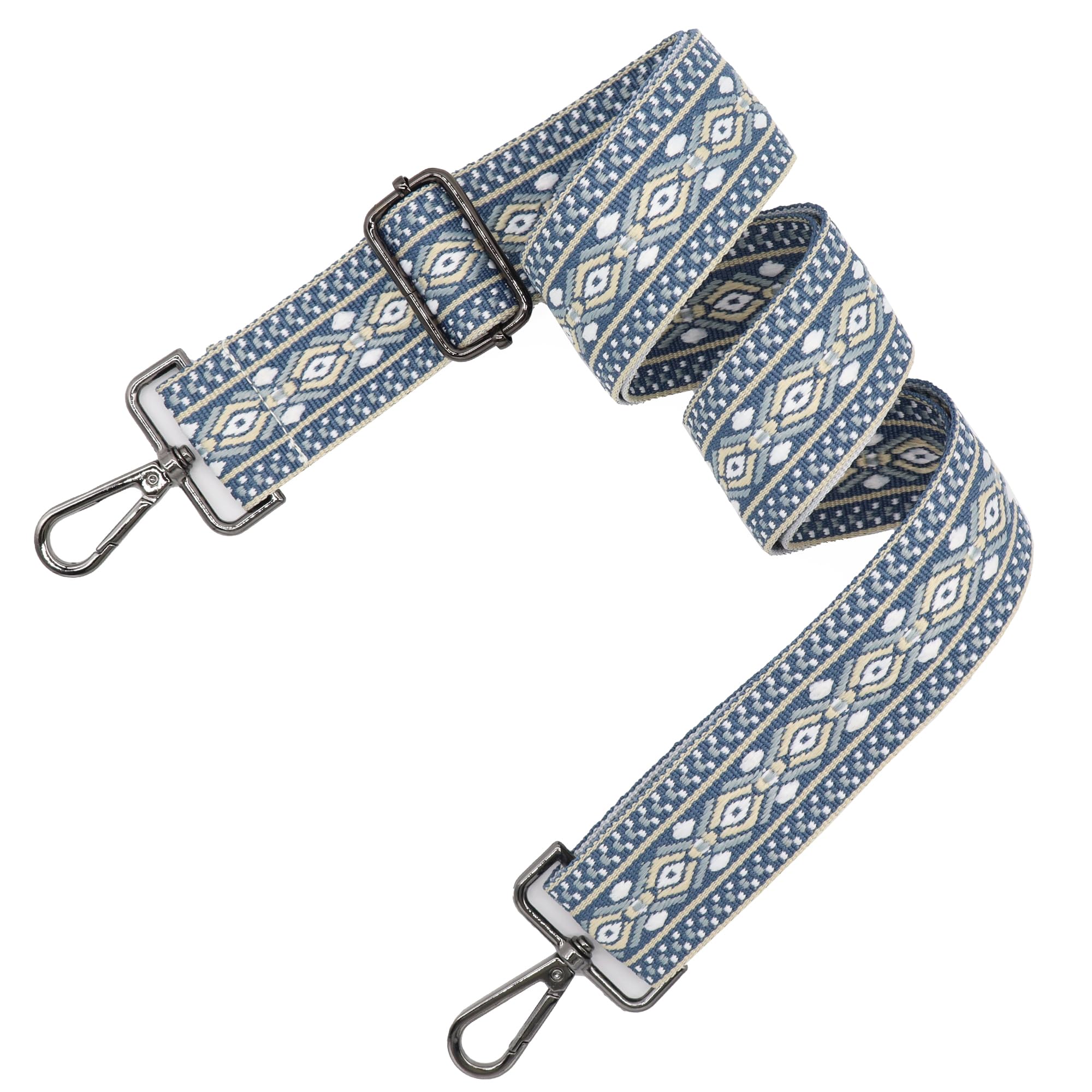 LEMEDE Purse Strap Adjustable Replacement Crossbody Bag Straps Retro Jacquard Embroidery Shoulder Straps for Shoulder Bag