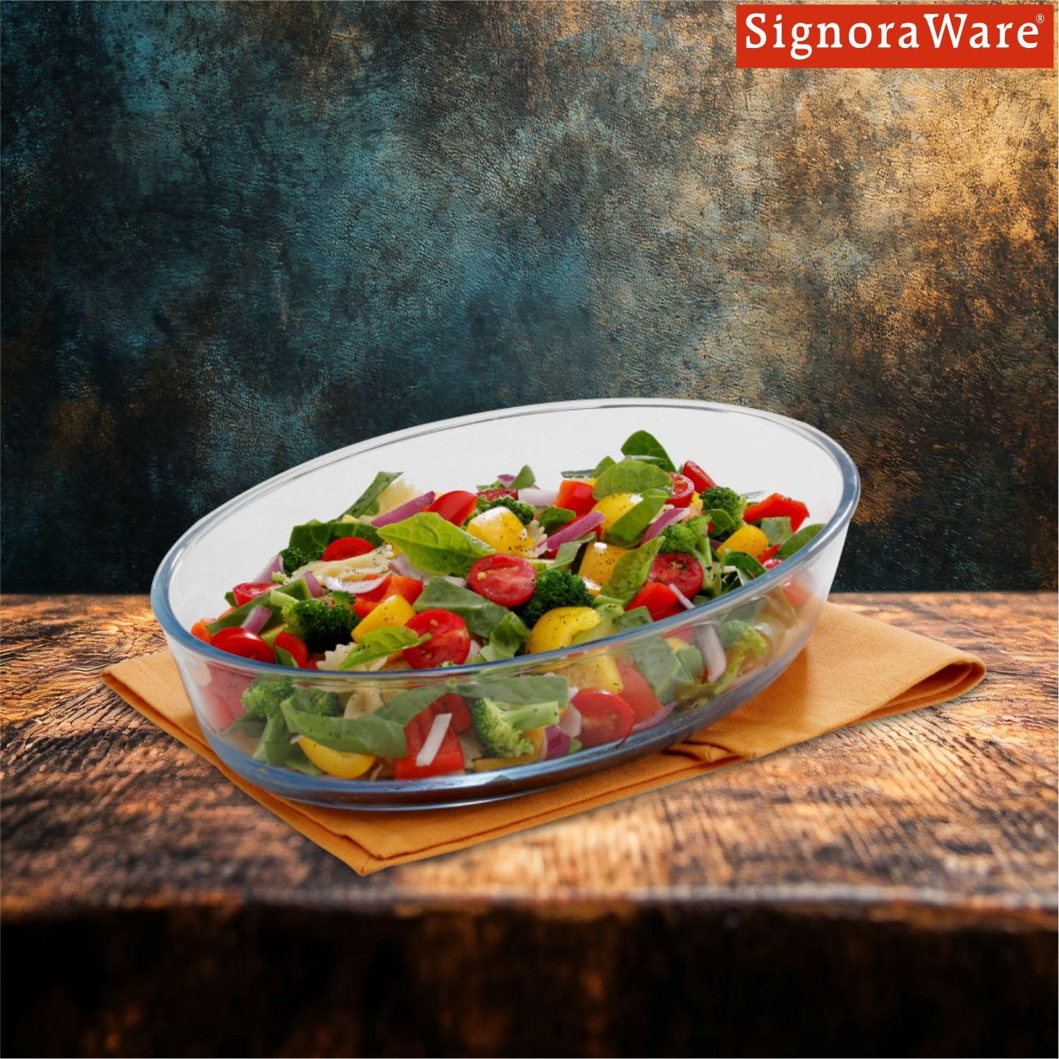 SignoraWare Bake 'N' Serve Borosilicate Glass Oval Dish | Crystal clarity | High Heat Resistant | Dishwasher, Microwave & Oven Safe | Baking & Serving | Multipurpose use ( 1.6 Ltr | Clear ) 2
