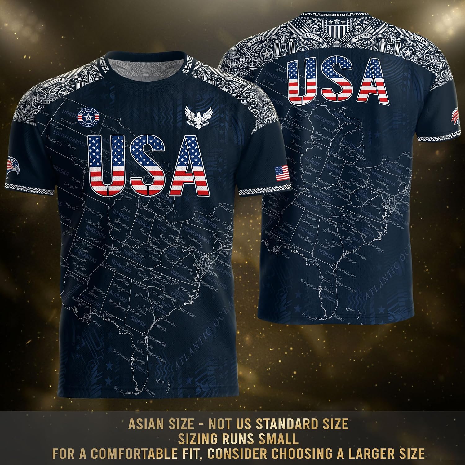 USA Soccer Jersey Men, America Jersey, USA Shirt Men Athletic Tee image 4