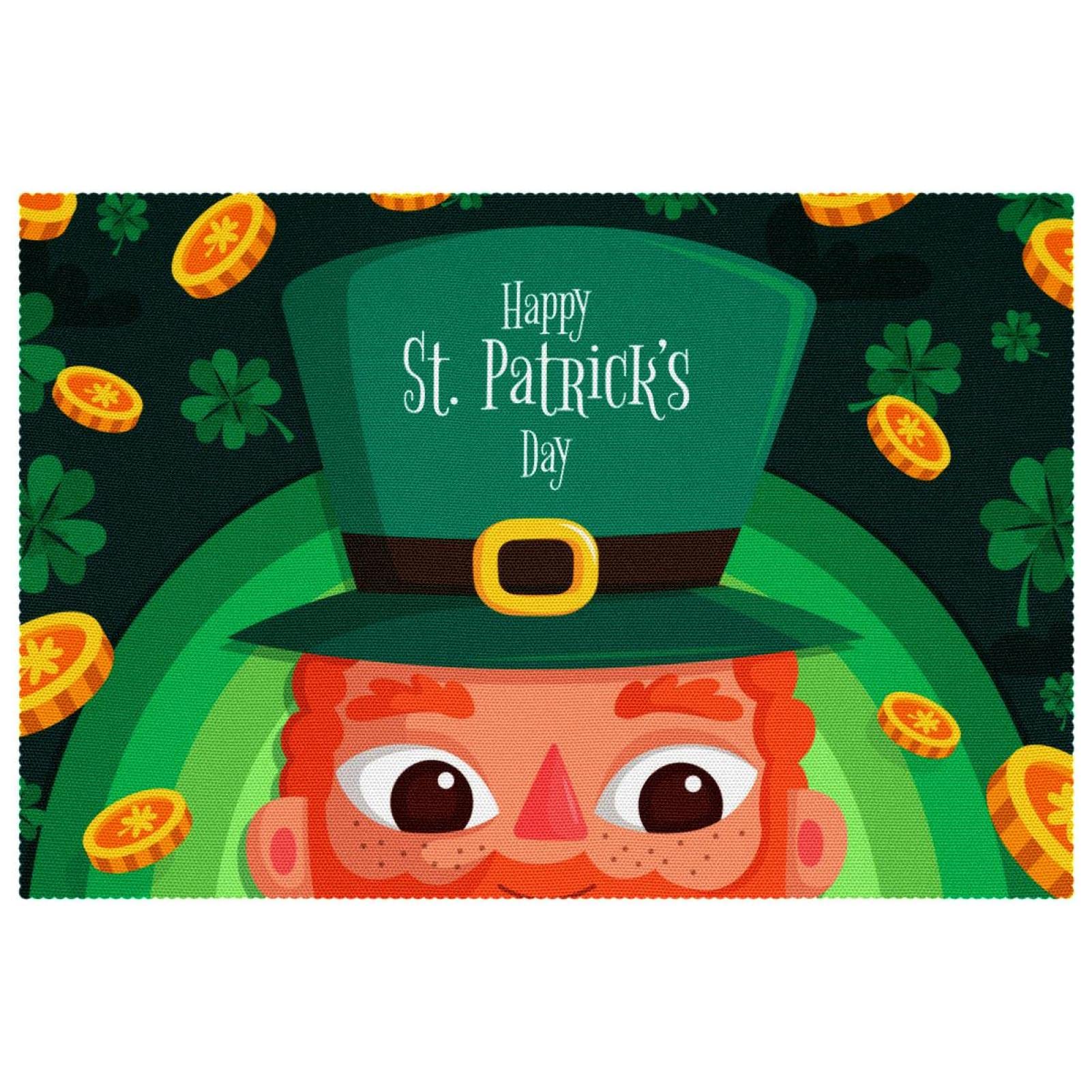 Sets de table Saint-Patrick lot de 6 pièces antidérapants 30x45 cm