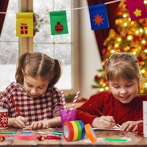 Miniatura 6 de DSUWAZU 6 cintas de pintura azul de alta calidad, cinta de dibujo, cinta adhesiva para manualidades y artes, cintas de pintura, ideal para arte,